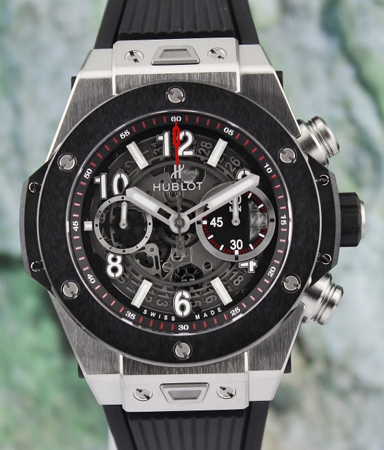 (image for) LIKE NEW Hublot Big Bang Unico Titanium Ceramic Skeleton Dial Mens Watch / 411.NM.1170.RX